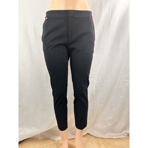 NWT Lauren Ralph Lauren Black Cotton Twill Skinny Pants Casual Dress Size 10